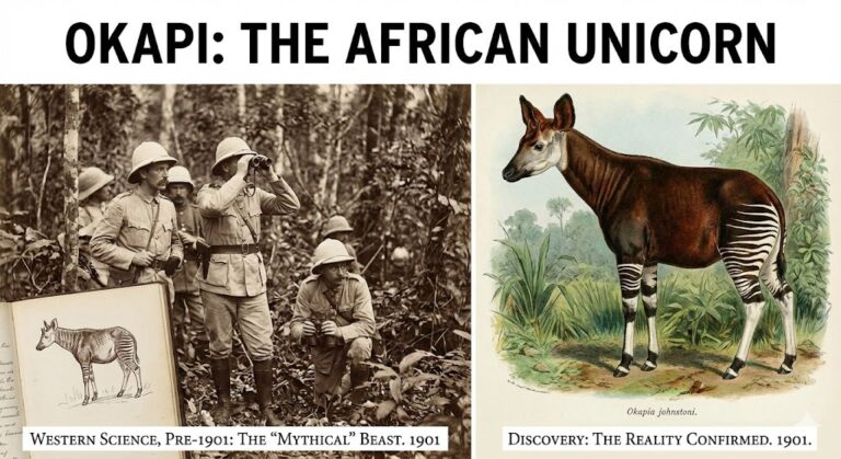 Okapi: The African Unicorn": The story of how the Okapi was considered a myth by Western science until 1901, proving that "cryptids" sometimes turn out to be real animals.