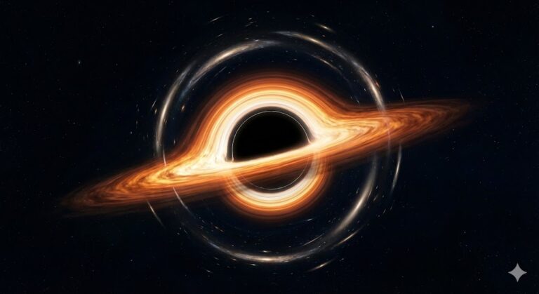 realistic depiction of the ultra-massive black hole J052156